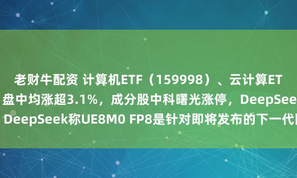 老财牛配资 计算机ETF（159998）、云计算ETF沪港深（517390）盘中均涨超3.1%，成分股中科曙光涨停，DeepSeek称UE8M0 FP8是针对即将发布的下一代国产芯片设计