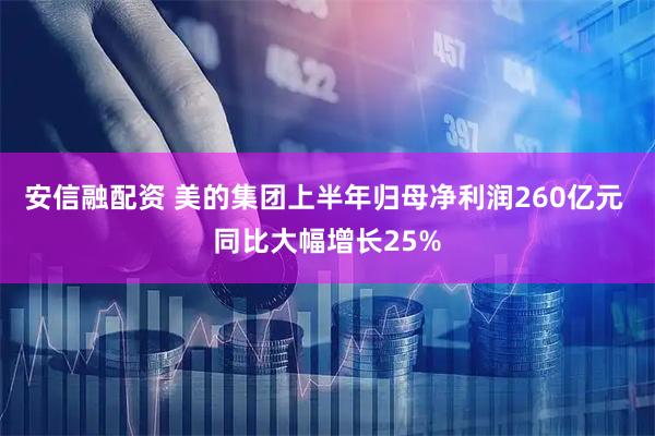 安信融配资 美的集团上半年归母净利润260亿元 同比大幅增长25%