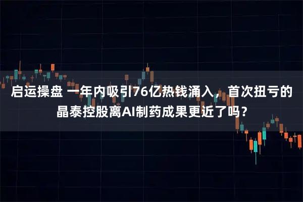 启运操盘 一年内吸引76亿热钱涌入,首次扭亏的晶泰控股离AI制药成果更近了吗?